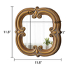 Small Vintage Gold Mirrors for Wall Decor 12 Inch, Horizontal or Vertical