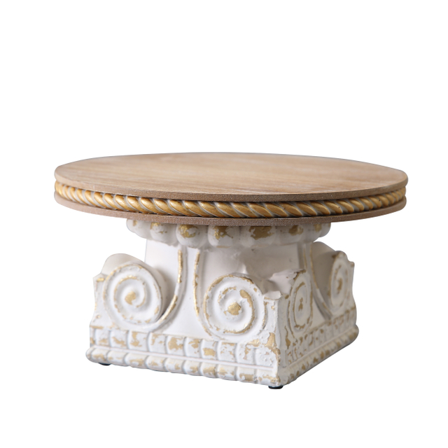 Rustic 6 Inch Tall Pedestal Stands, Wooden Display Riser