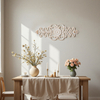 White Distressed Carved Wood Wall Art, 26x10 Over the Door Decor