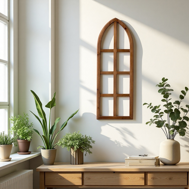 Farmhouse Arch Window Frames Wall Decor, 1 PC
