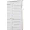 Rustic White Window Mirror with Shutters 16 X 24 Inch, Rectangle