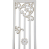 Vintage Wood Wall Panels, Distressed White and Gold, 41 Inch