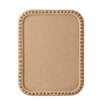 Rattan Framed Bulletin Board, 20x25 Rustic Linen Pin Board for Wall