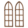 Farmhouse Window Frame Wall Decor Set of 2, Burning Finished