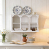 Vintage Rustic 3-Tier Floating Shelves for Wall White