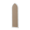  39"x12" Arch White Linen Bulletin Board