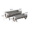Poultry Feeder Galvanized Metal Chicken Feeder Set of 2