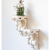 Handmade Distressed White Book Ends for Heavy Books, 1 Pair/2 Pieces