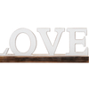 Rustic Love Signs Decor 12", Distressed White, Wood