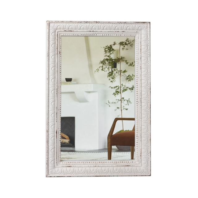 Large Vintage Mirrors for Wall 24 x 36 inches, Distressed White