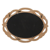 Vintage Oval Mirrors for Wall 18 X 24 Inch, White and Gold Accents