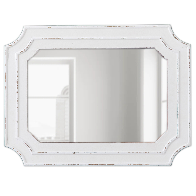 Rustic White Mirror 18 X 24 Inch, Horizontal or Vertical