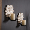 Farmhouse Candle Sconces Set of Two, Handmade Distressed Finish