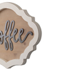 Farmhouse Coffee Bar Sign 16 Inches, Distressed White, Wood Frame