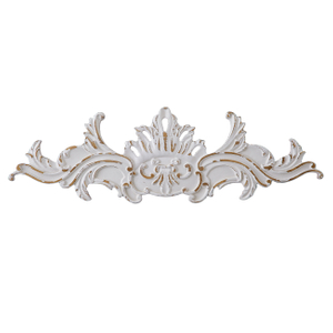 Handmade Distressed White Over The Door Decor, 32 Inches Long