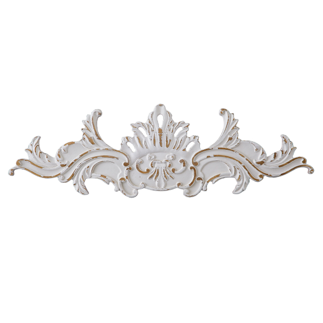 Handmade Distressed White Over The Door Decor, 32 Inches Long