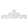 White Handmade Distressed Scroll Over The Door Decor 36 × 13 Inches