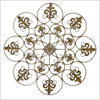 Vintage Wrought Iron Wall Decor 32.5 Inches, Distressed White