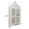 Farmhouse Arched Window Mirror with Shutters 35 x 28 inches