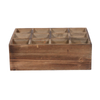 Farmhouse Wooden Storage Crate for Decoration, 12 Individual Slots