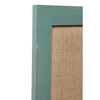 29x18 Fabric Bulletin Board, Distressed Green Wood Framed