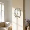 Vintage Small Scalloped Wall Mirror Decorative 16" x 12"