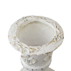 16" Tall Vintage Resin Urn Planter with Fleur-de-Lis