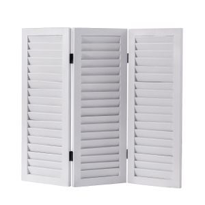 Wood Short Room Divider 3 Panel