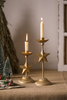 Gold Star Tapered Candlestick Holders Set of 2, Farmhouse Iron Candle Holder