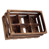 Rustic 6 Bottle Wood Wine Rack Countertop, 13 x 8 inch