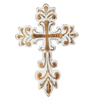 Decorative Wall Crosses for Home Decor, Handmade Whitewashed Finish