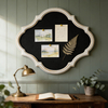 18x24 Black Rustic Linen Bulletin Board With Wood Frame