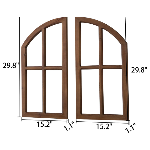 Farmhouse Arched Window Frame Wall Decor 30 inch