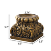 Vintage Gold Pedestal Stand for Display, 5" H Resin Decorative Riser Base
