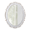 White Vintage Ornate Oval Mirror