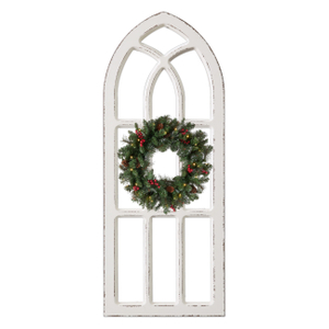 Rustic Arched Window Frame Wall Decor 14 X 36 In