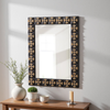 Vintage Wall Mirror, Gold & Black, 30 X 24 Inch, Rectangle