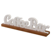 Rustic Coffee Bar Signs Decor for Tabletop 16 Inch, White