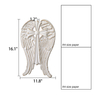 Distressed White Angel Wings Cross Wall Decor