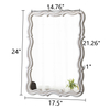 Rustic Scalloped Wall Mirror Decorative 24 X 18 Inch