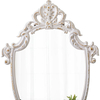 Hand Carved Distressed Solid Wood Framed Mirror