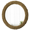 Round Woven Seagrass Frame Wall Mirror