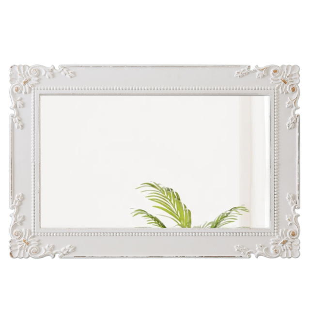 Antique White Bathroom Mirror 24 x 36 Inch