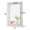 Antique White Bathroom Mirror 24 x 36 Inch