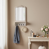 Vintage Mirror with Shelf and 4 Hooks 30 X 16 Inch