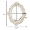 Vintage Oval Mirrors for Wall 26 X 30 Inch, Horizontal or Vertical