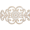 White Distressed Carved Wood Wall Art, 26x10 Over the Door Decor