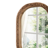 Rustic Oval Rattan Mirrors for Wall 16 X 24 Inch, Wood