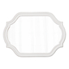 Rustic Scalloped Oval Mirror 28 X 20 Inch, Distressed White