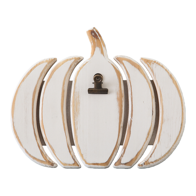 Rustic Small Pumpkin Table Decor with Stand and Clip 8 X 10 Inch